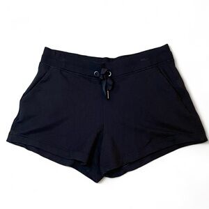 ATHLETA Black Shorts Elastic Waist Ribbon Tie at Waist size‎ Large L Woman’s